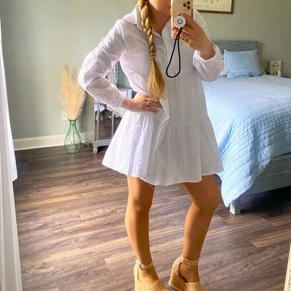 Beautiful Long sleeve white dress - Picture 1 of 4